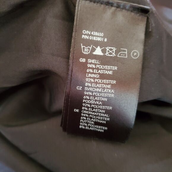 H&M  Size 10 black gray shift Dress Career Business color block career formal - Picture 5 of 5